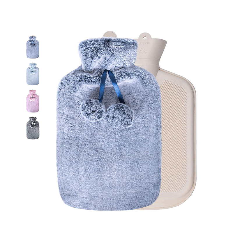 Natuurlijk rubber 2L Hot Therapy Water Tas met zachte dekking voor pijnverlichting 