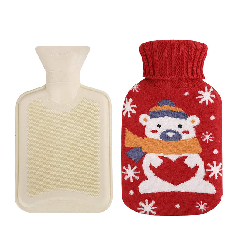 Duurzaam rubberen warmtepakket met gebreide deksel voor menstruatie krampen