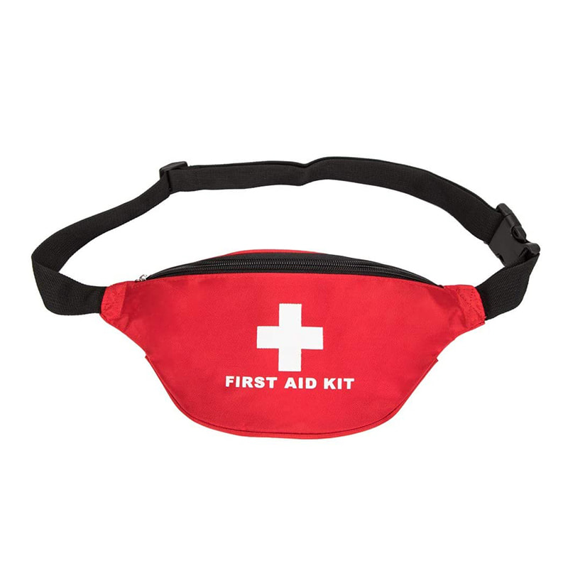 Travel Sports Red Fanny Taille Lege EHBO -tas 