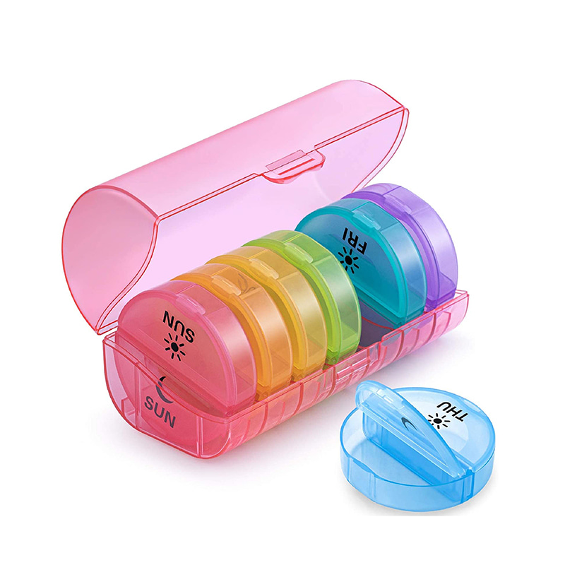 Weggeefactie draagbaar plastic dagelijkse pilbox 
