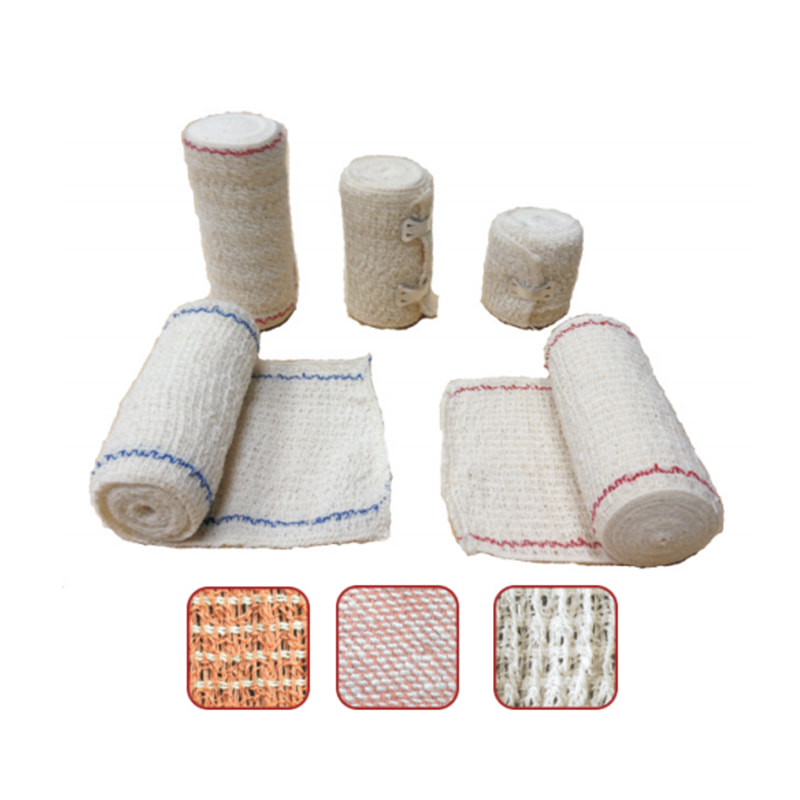 Katoenen crêpe speedex bandage, elastisch crêpe verband met aluminium clip of elastische clip