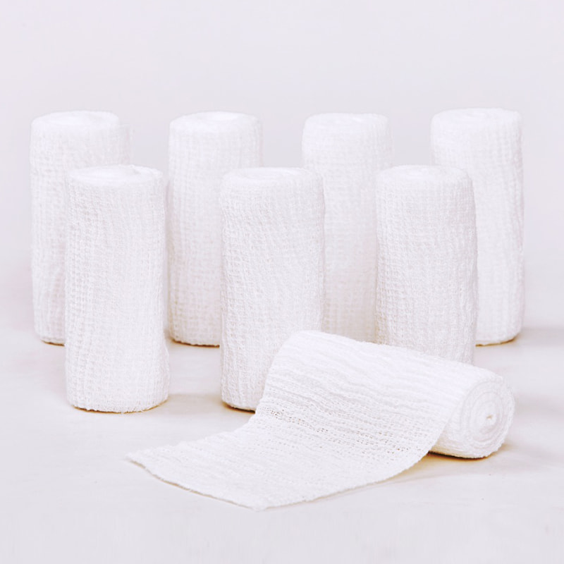 Wit elastisch PBT crêpe verband